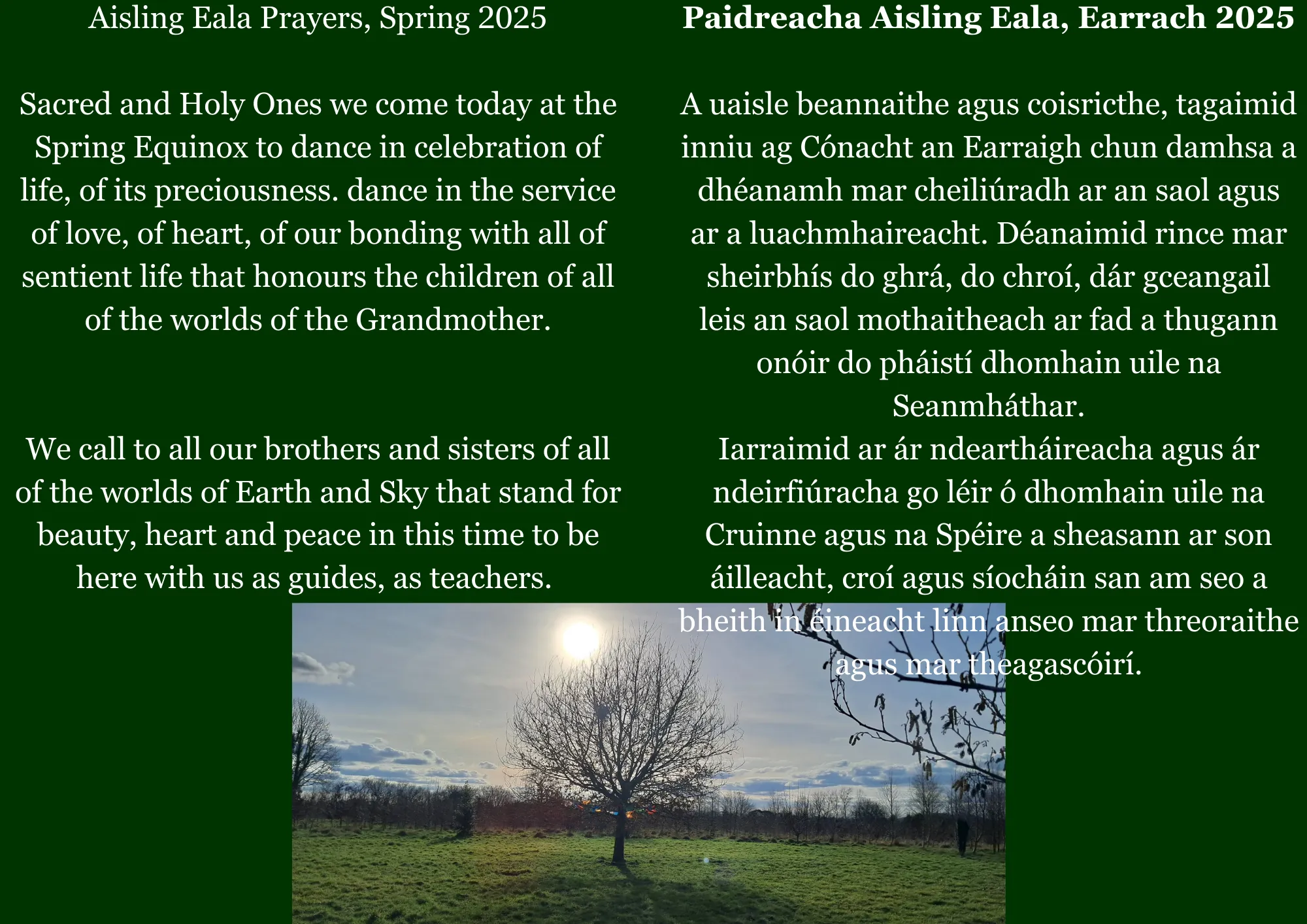Image 19: Spring  Equinox Prayers 2025